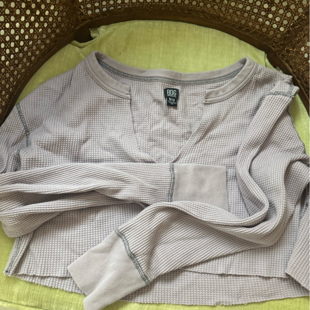 BDG Lavender Waffle Knit Top